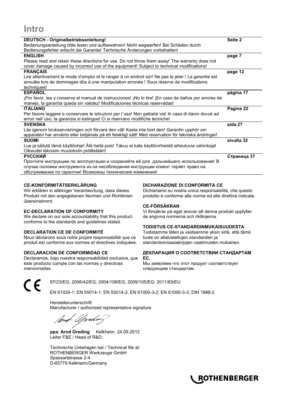 Ba_roclean injektor_0914 intro, Intro | ROTHENBERGER ROCLEAN Injektor User Manual | Page 3 / 44