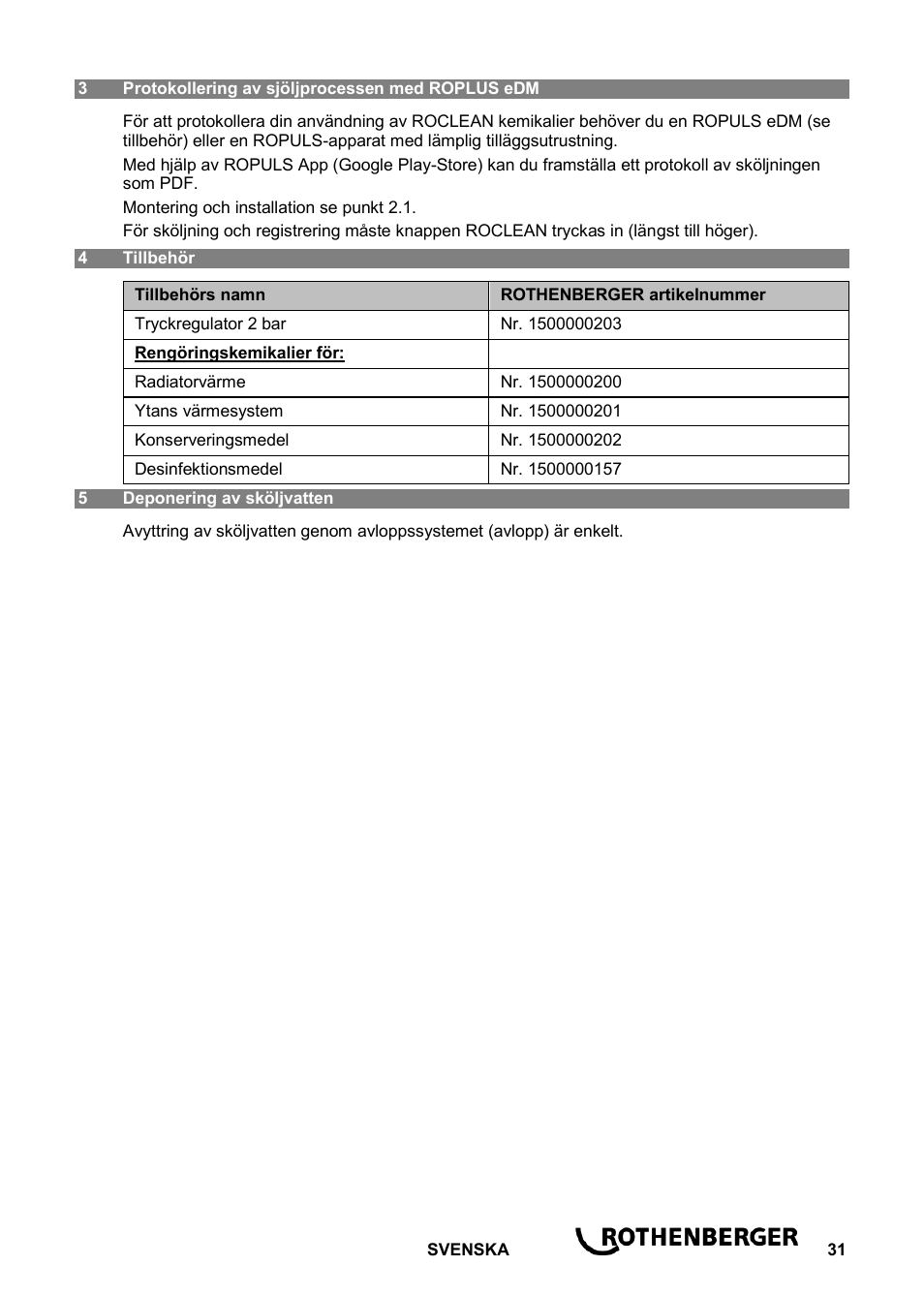 ROTHENBERGER ROCLEAN Injektor User Manual | Page 33 / 44