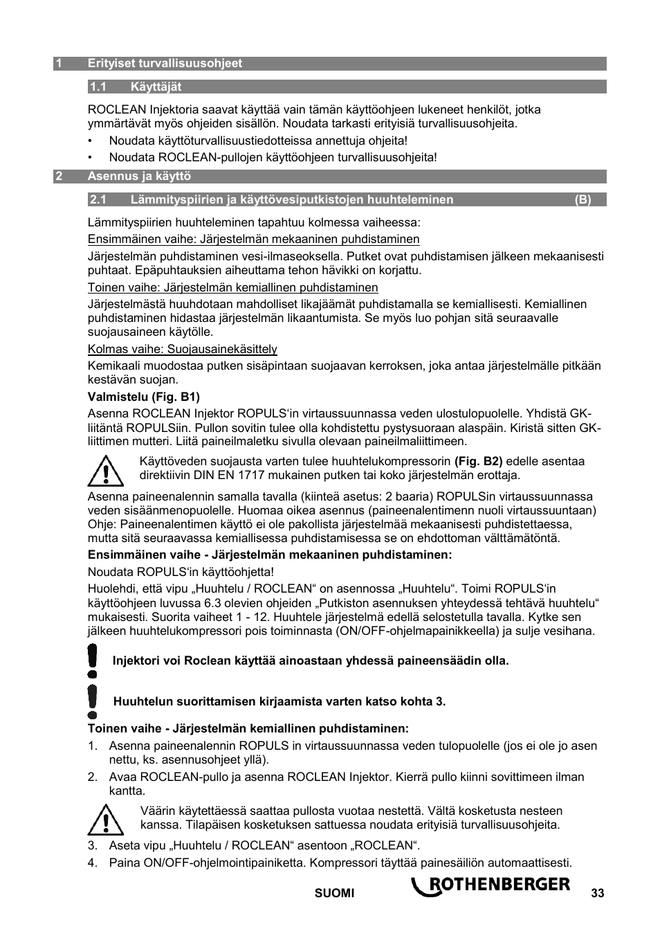 ROTHENBERGER ROCLEAN Injektor User Manual | Page 35 / 44
