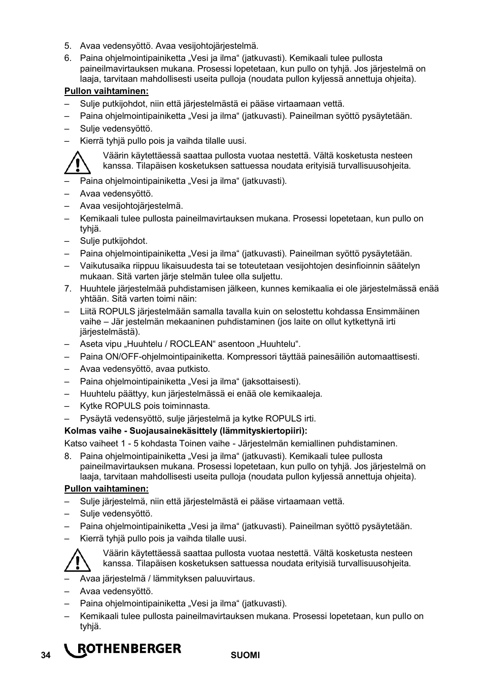 ROTHENBERGER ROCLEAN Injektor User Manual | Page 36 / 44