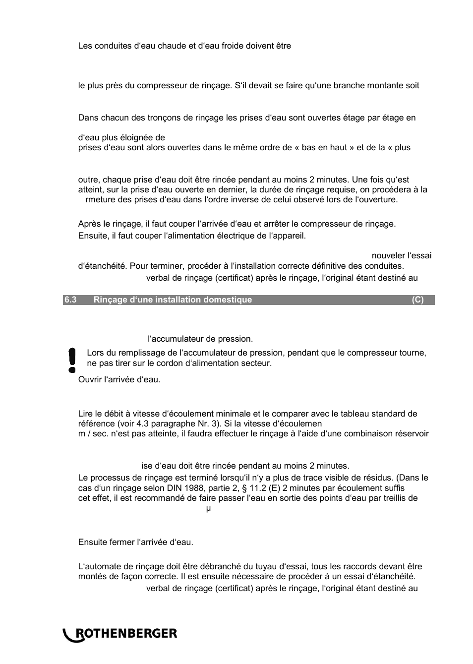 ROTHENBERGER ROPULS Spülkompressor User Manual | Page 36 / 100