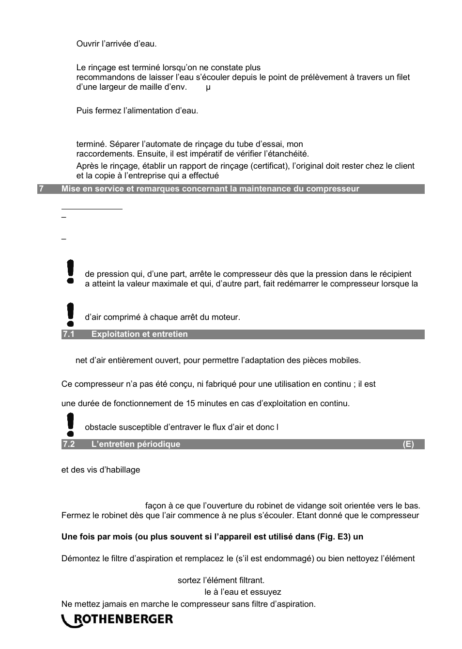 ROTHENBERGER ROPULS Spülkompressor User Manual | Page 38 / 100