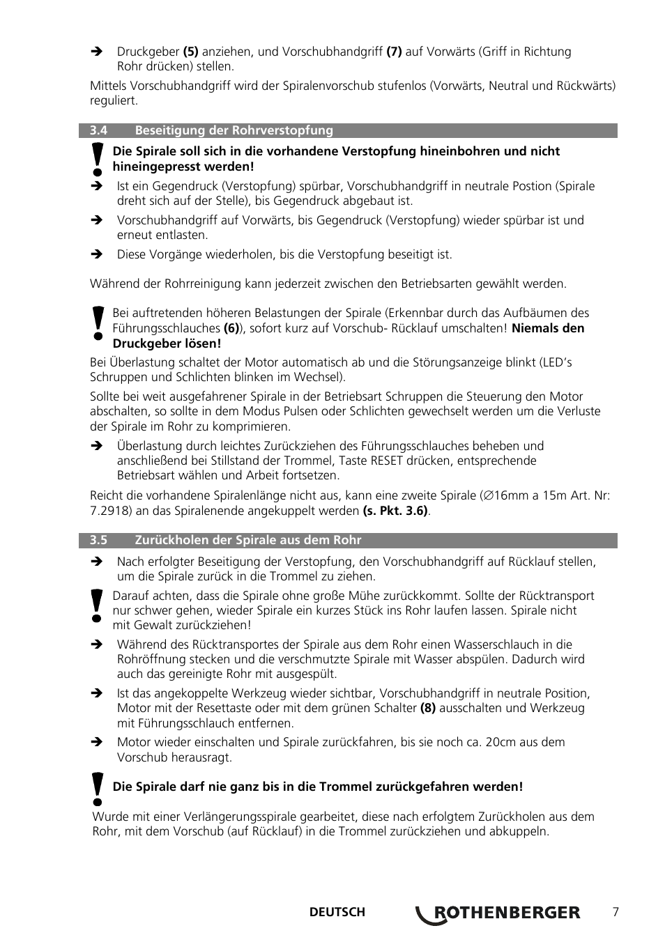ROTHENBERGER ROSPEED 3F User Manual | Page 11 / 108