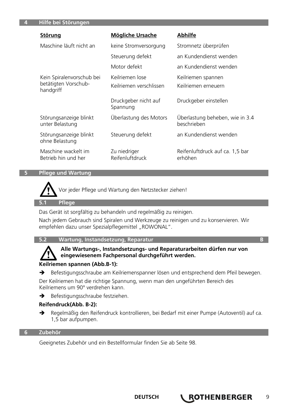 ROTHENBERGER ROSPEED 3F User Manual | Page 13 / 108