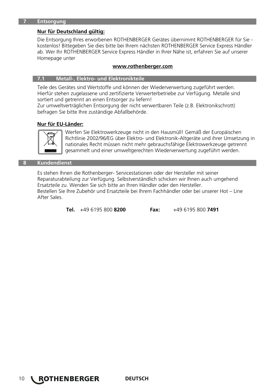 ROTHENBERGER ROSPEED 3F User Manual | Page 14 / 108