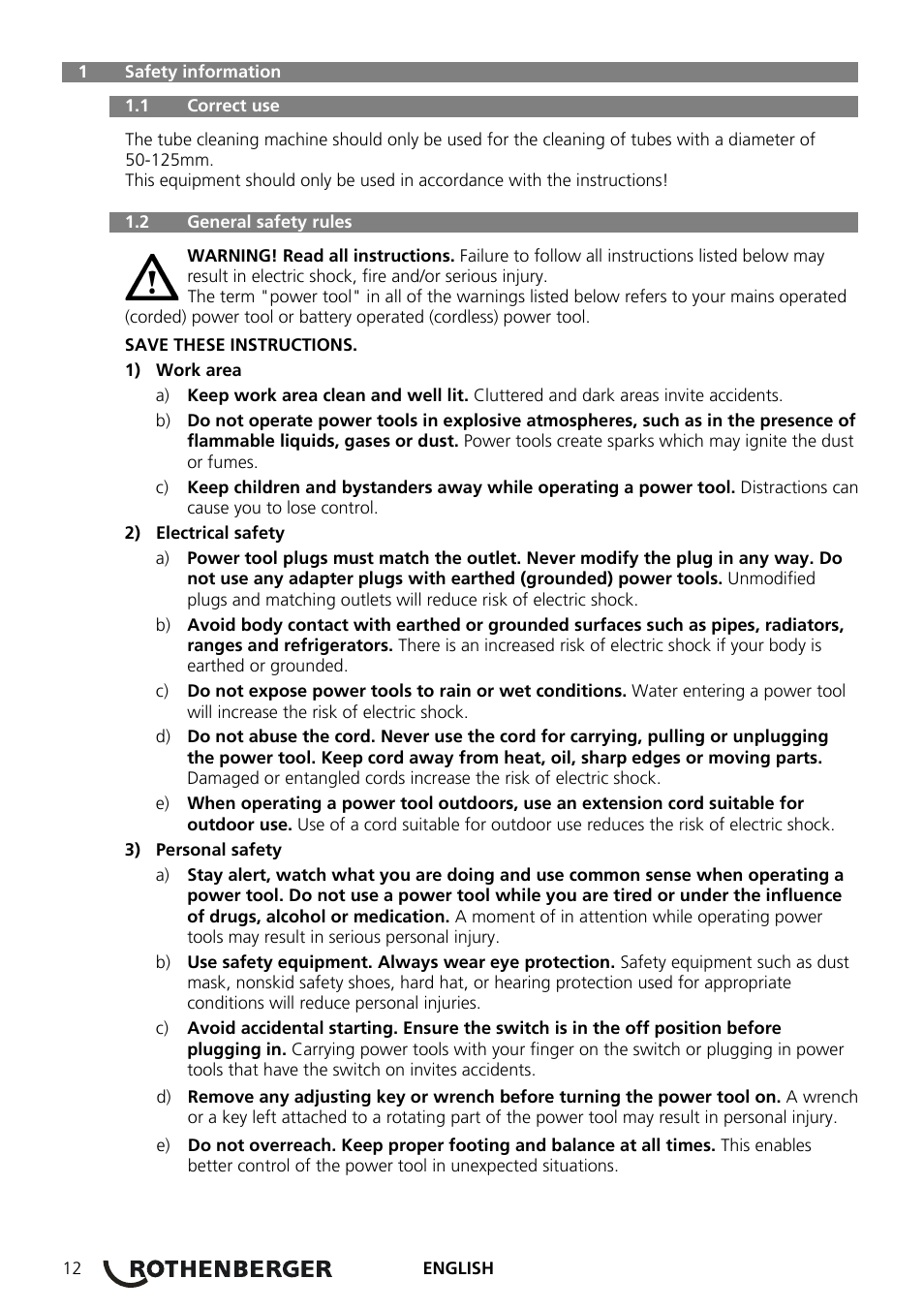 ROTHENBERGER ROSPEED 3F User Manual | Page 16 / 108