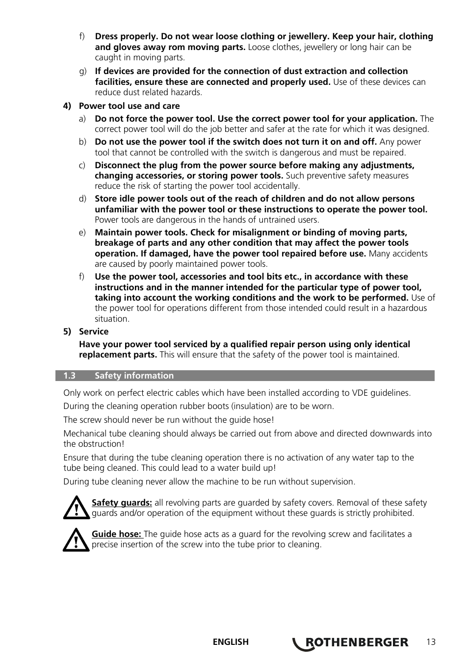 ROTHENBERGER ROSPEED 3F User Manual | Page 17 / 108
