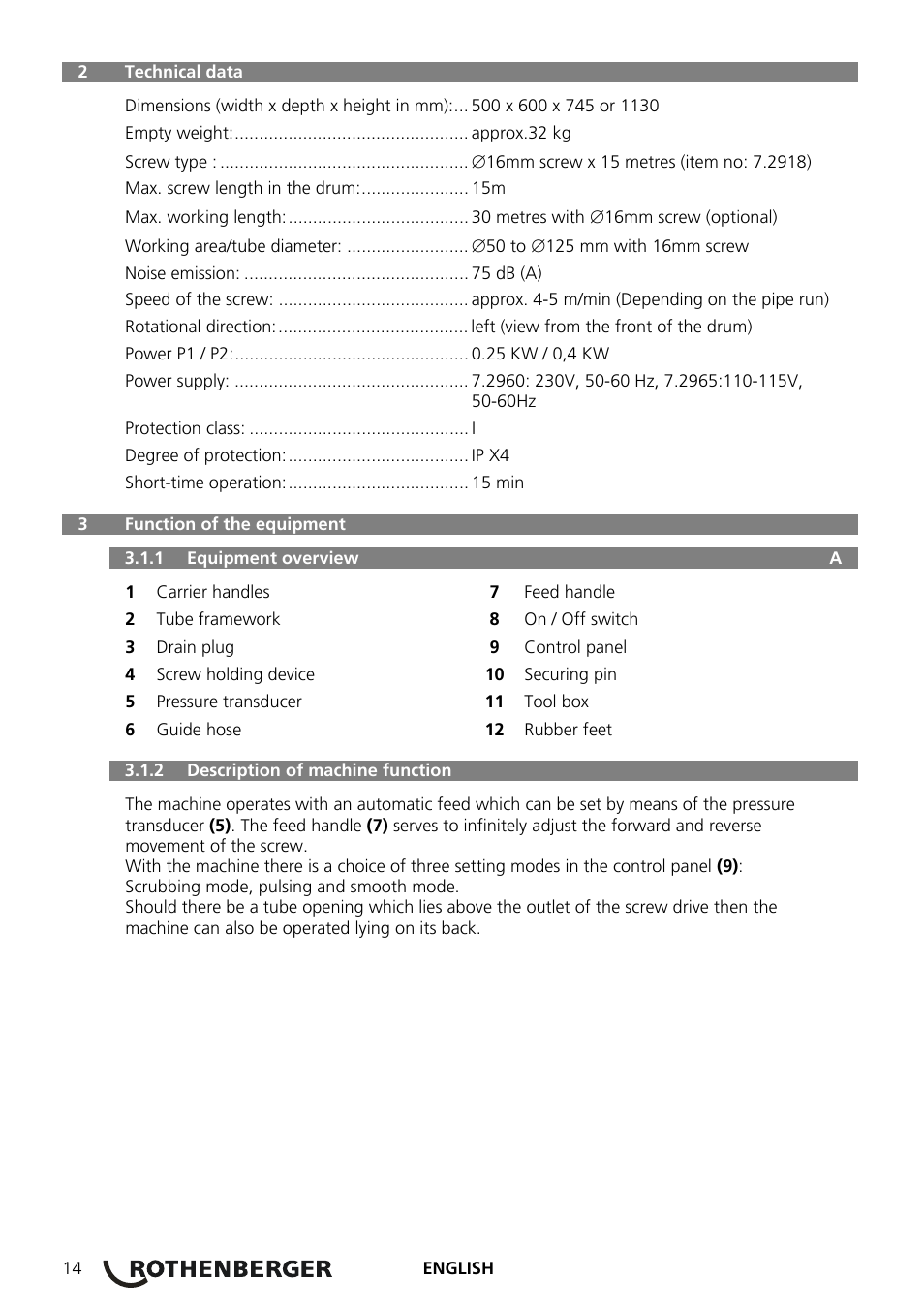 ROTHENBERGER ROSPEED 3F User Manual | Page 18 / 108