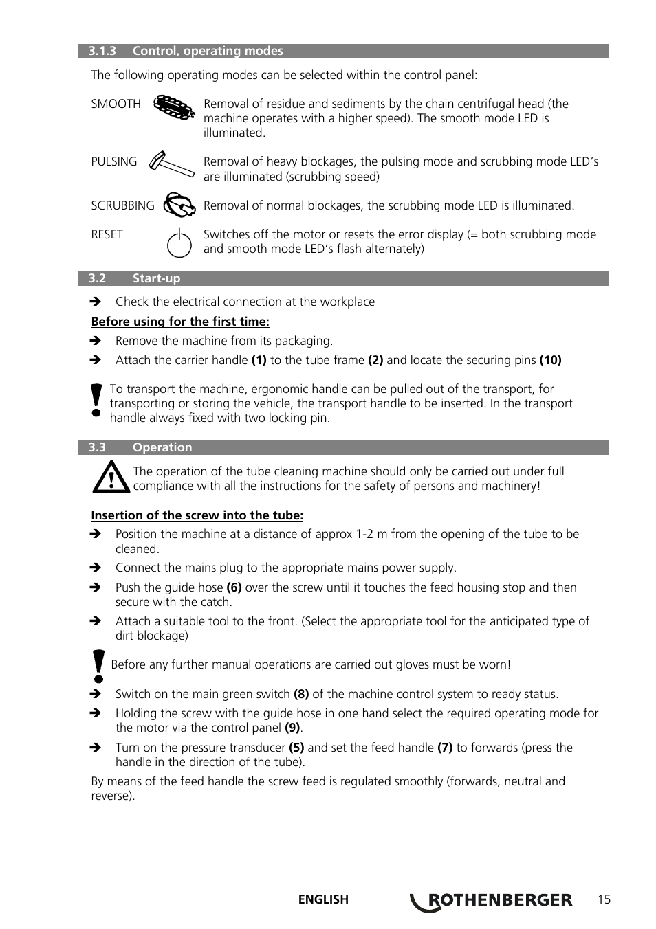 ROTHENBERGER ROSPEED 3F User Manual | Page 19 / 108