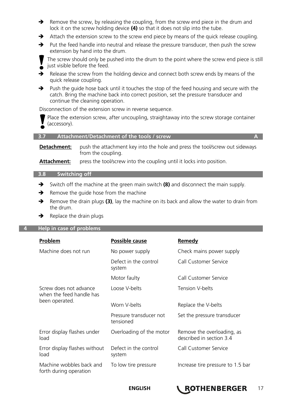 ROTHENBERGER ROSPEED 3F User Manual | Page 21 / 108