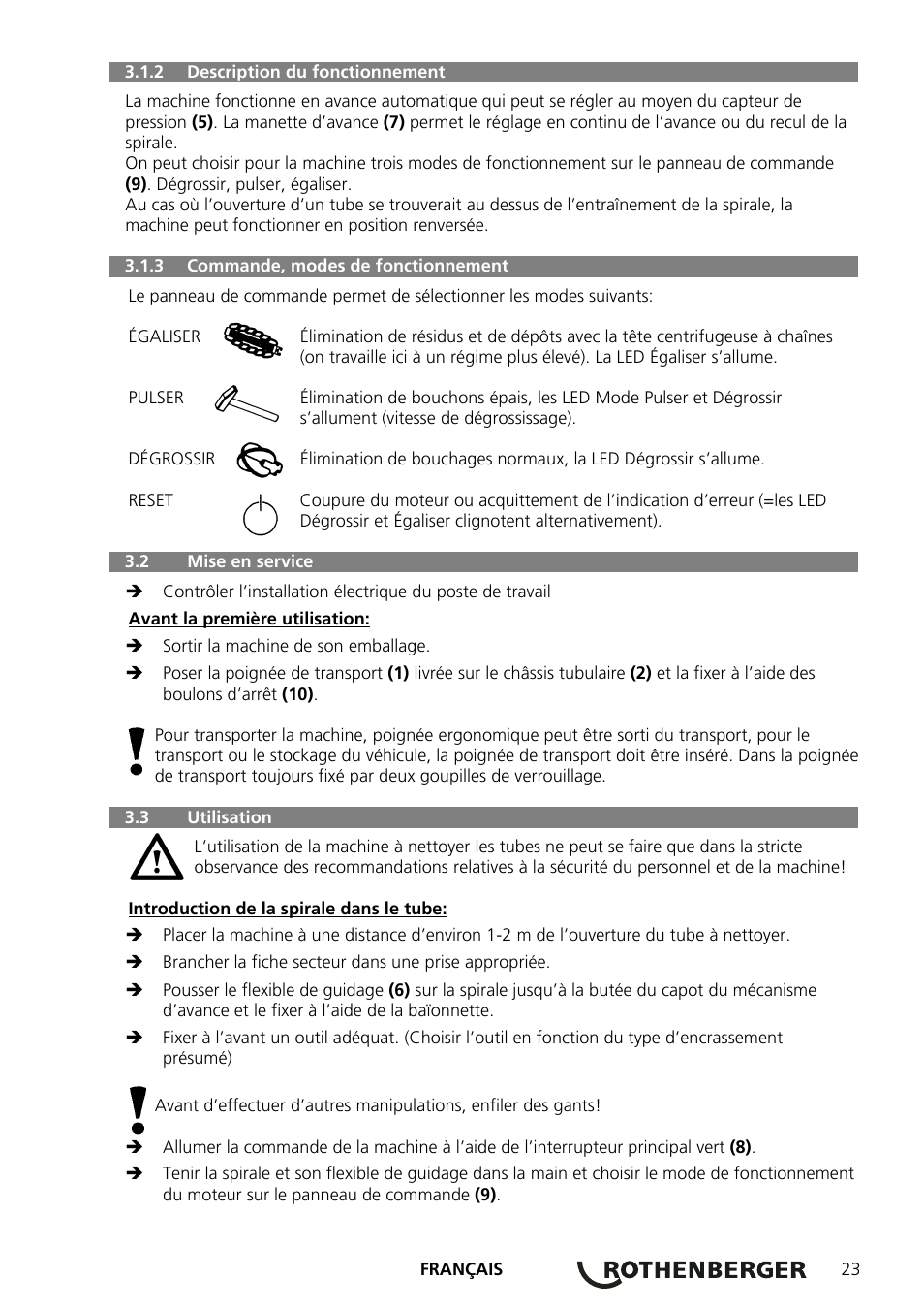 ROTHENBERGER ROSPEED 3F User Manual | Page 27 / 108