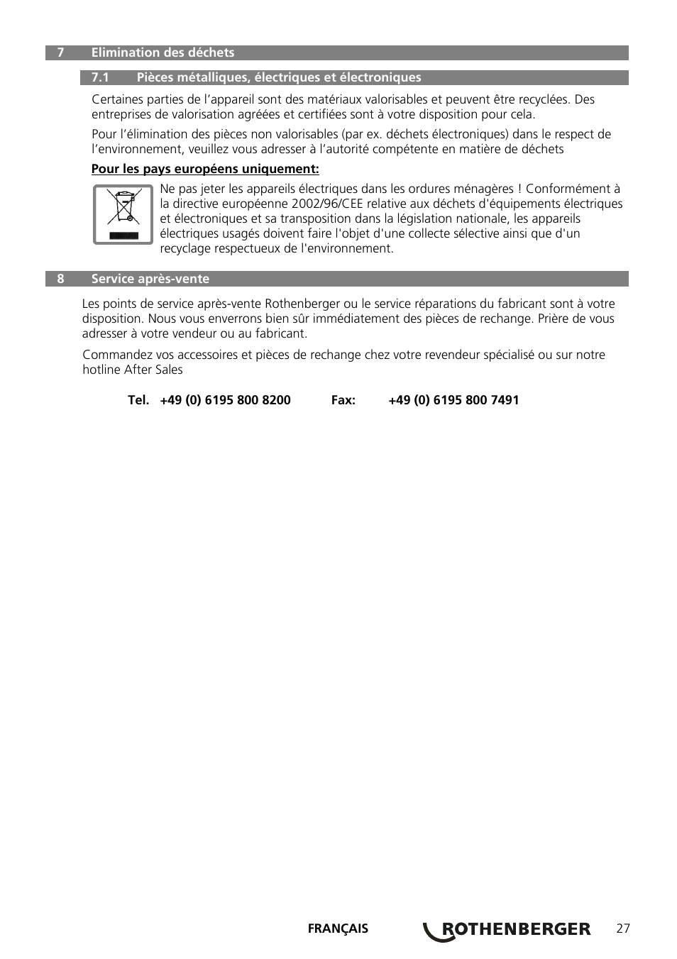 ROTHENBERGER ROSPEED 3F User Manual | Page 31 / 108