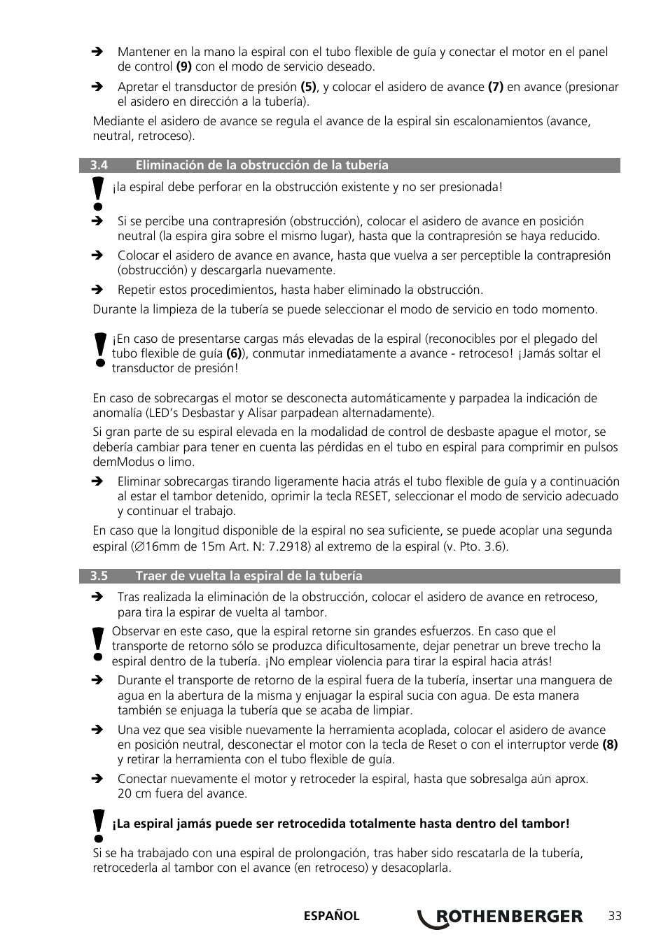 ROTHENBERGER ROSPEED 3F User Manual | Page 37 / 108