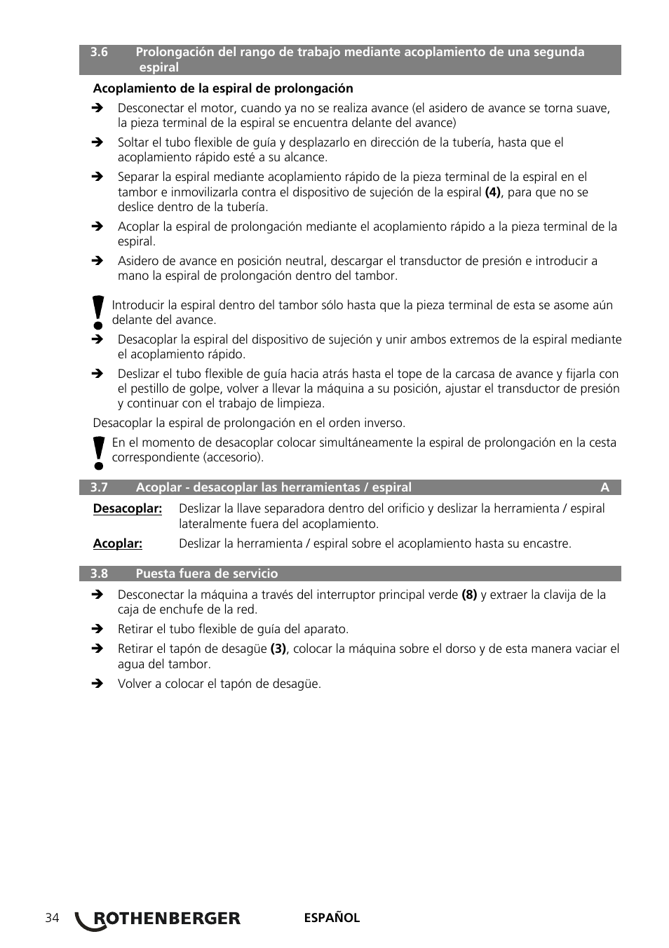 ROTHENBERGER ROSPEED 3F User Manual | Page 38 / 108