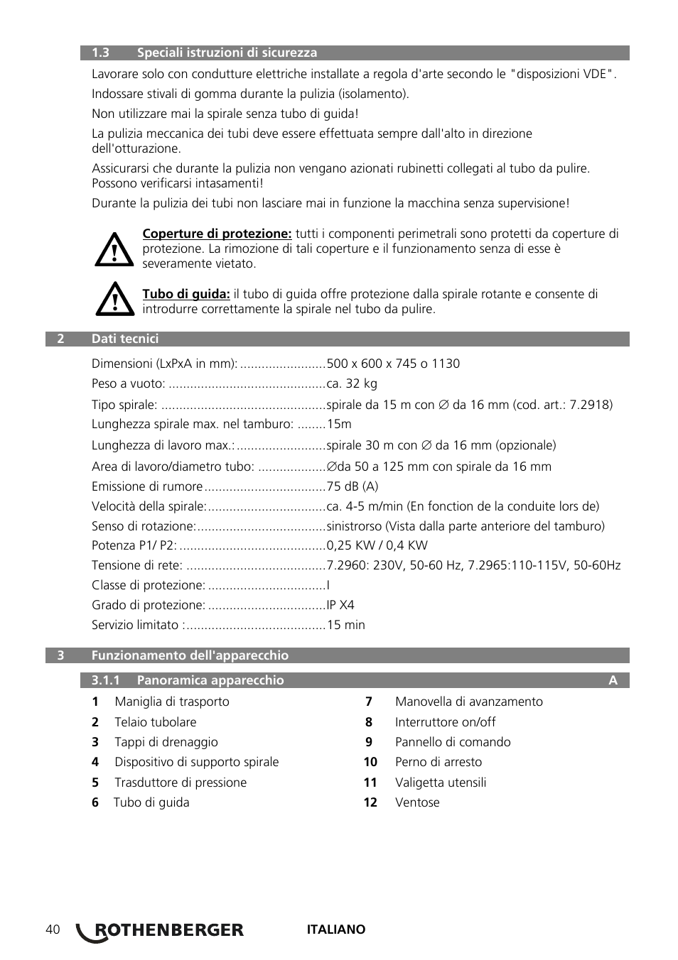 ROTHENBERGER ROSPEED 3F User Manual | Page 44 / 108