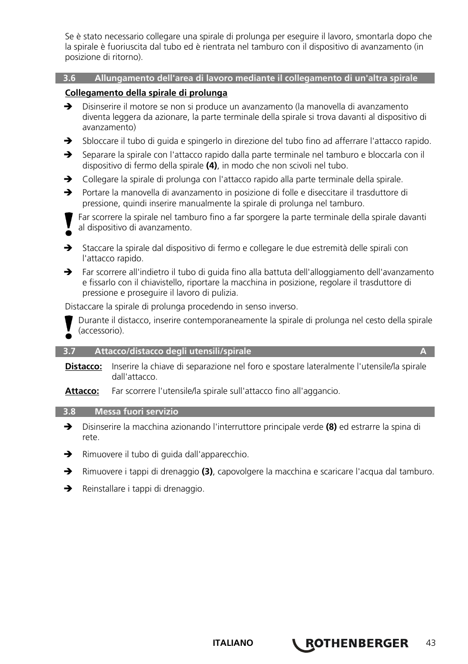 ROTHENBERGER ROSPEED 3F User Manual | Page 47 / 108