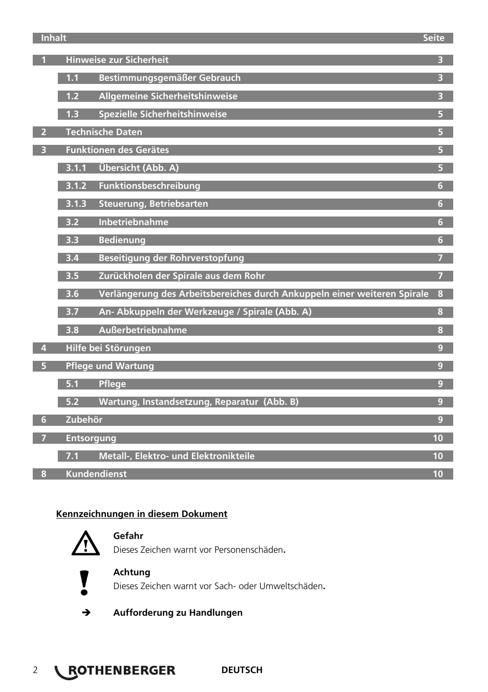 ROTHENBERGER ROSPEED 3F User Manual | Page 6 / 108