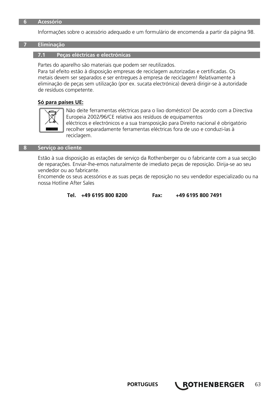 ROTHENBERGER ROSPEED 3F User Manual | Page 67 / 108