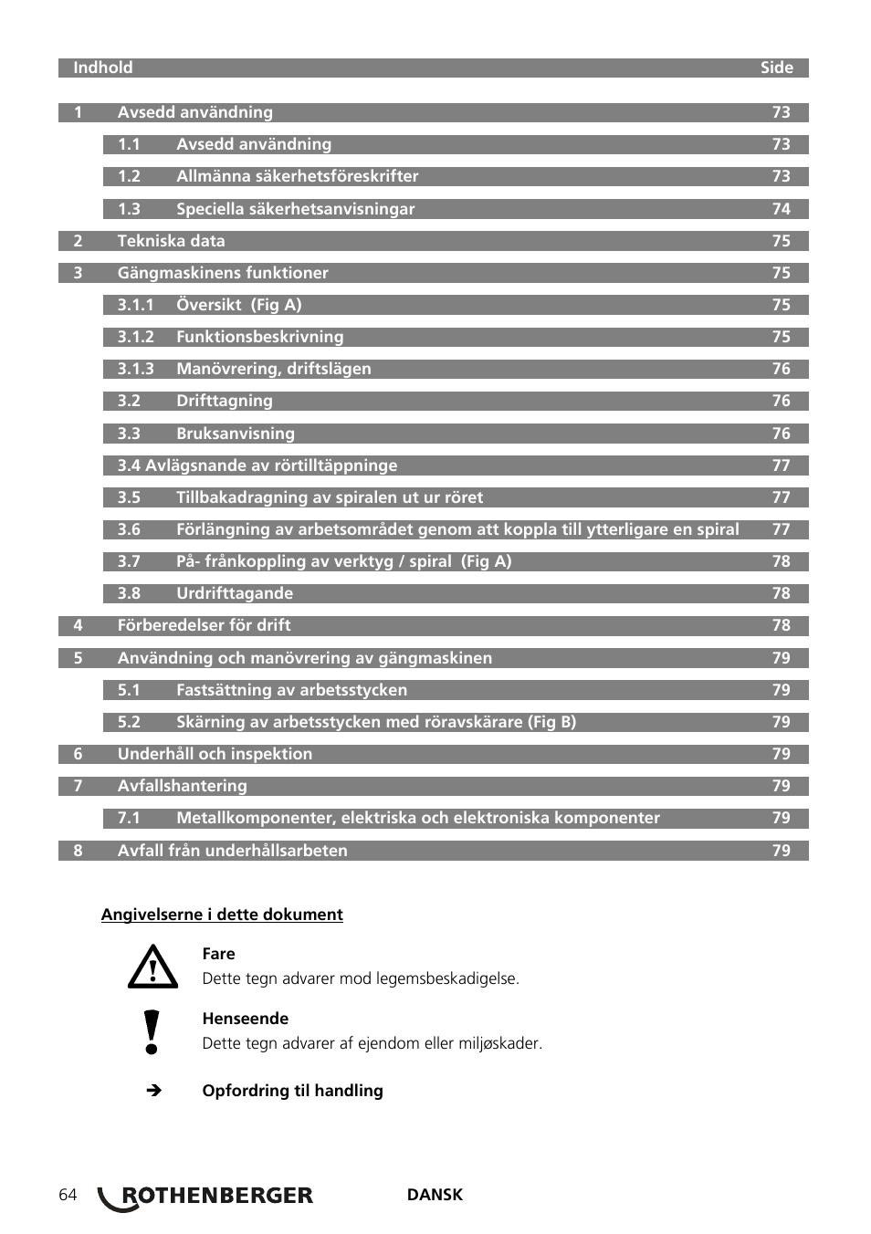 ROTHENBERGER ROSPEED 3F User Manual | Page 68 / 108