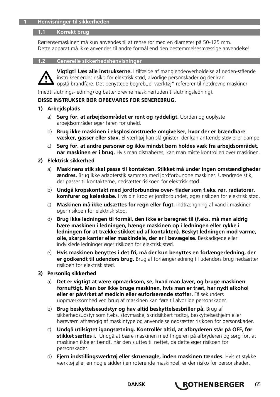 ROTHENBERGER ROSPEED 3F User Manual | Page 69 / 108
