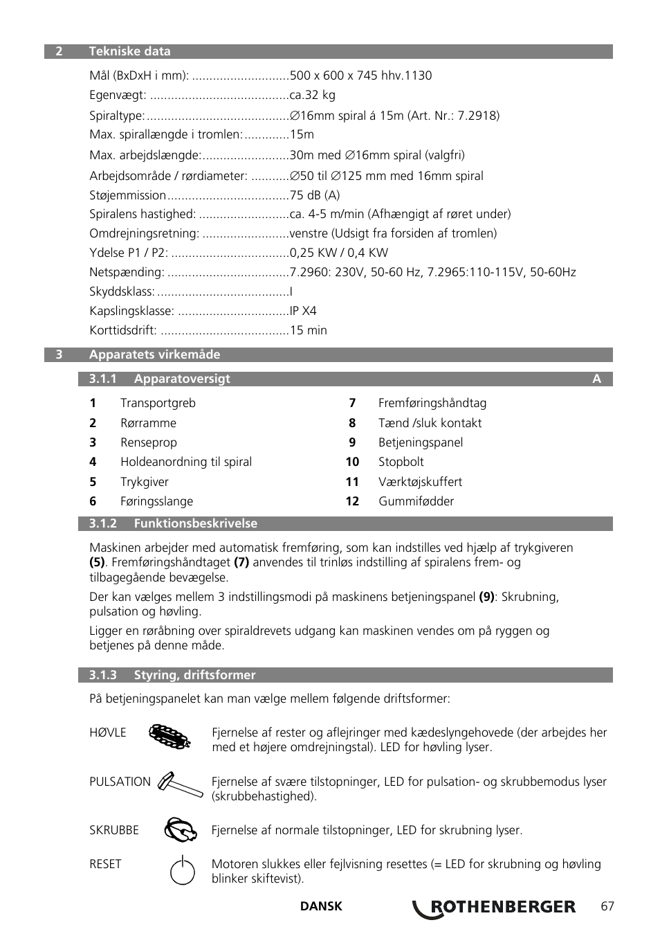 ROTHENBERGER ROSPEED 3F User Manual | Page 71 / 108