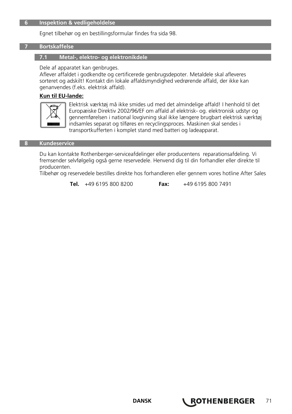 ROTHENBERGER ROSPEED 3F User Manual | Page 75 / 108