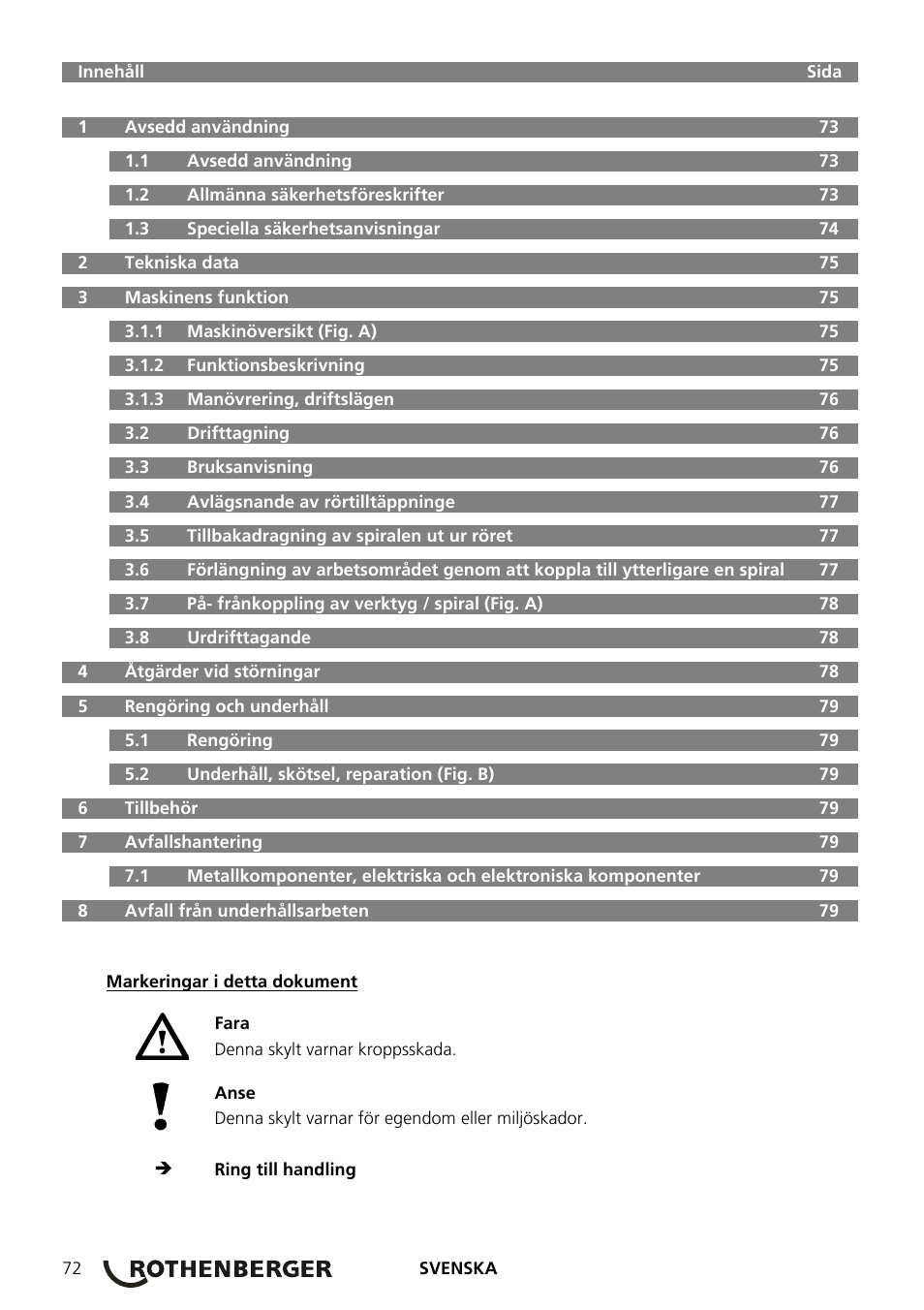 ROTHENBERGER ROSPEED 3F User Manual | Page 76 / 108
