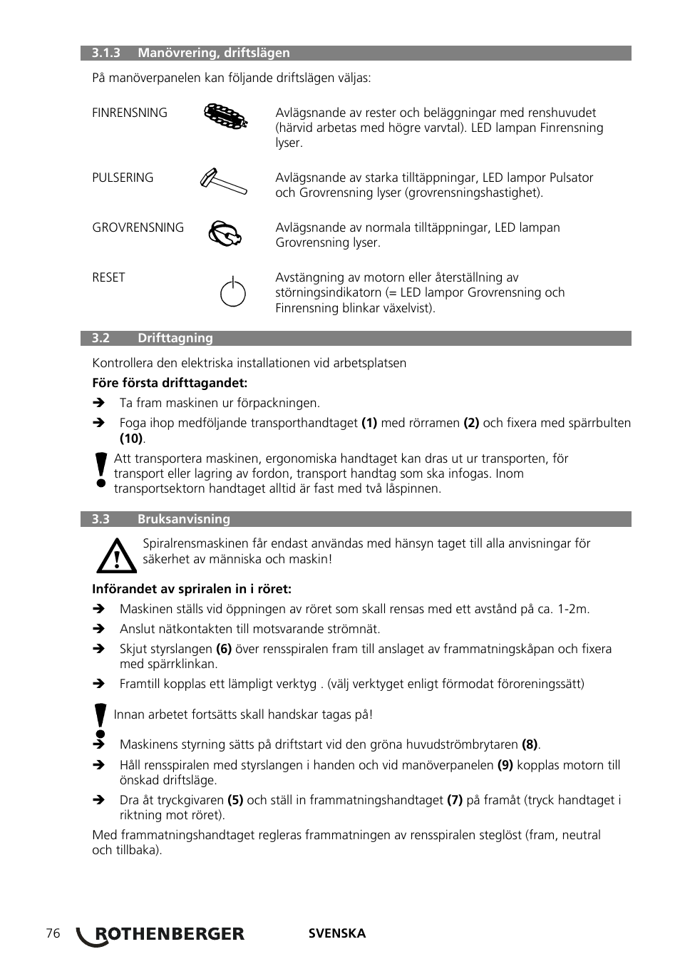 ROTHENBERGER ROSPEED 3F User Manual | Page 80 / 108