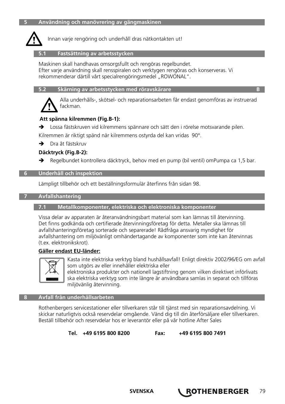 ROTHENBERGER ROSPEED 3F User Manual | Page 83 / 108
