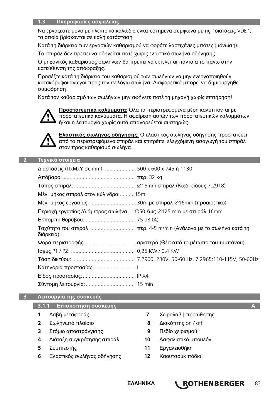 ROTHENBERGER ROSPEED 3F User Manual | Page 87 / 108