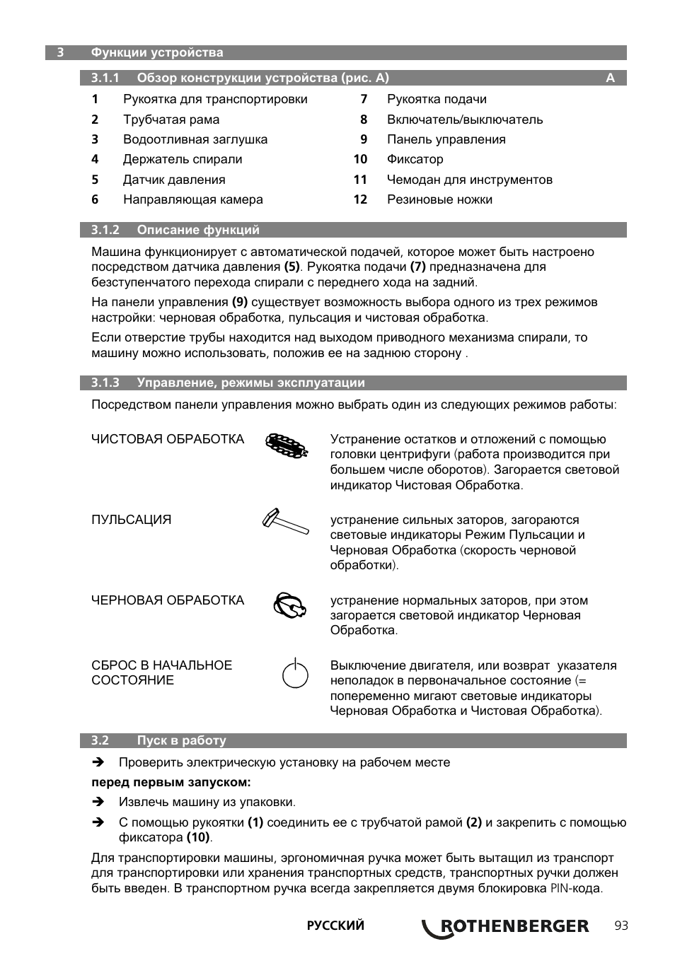 ROTHENBERGER ROSPEED 3F User Manual | Page 97 / 108