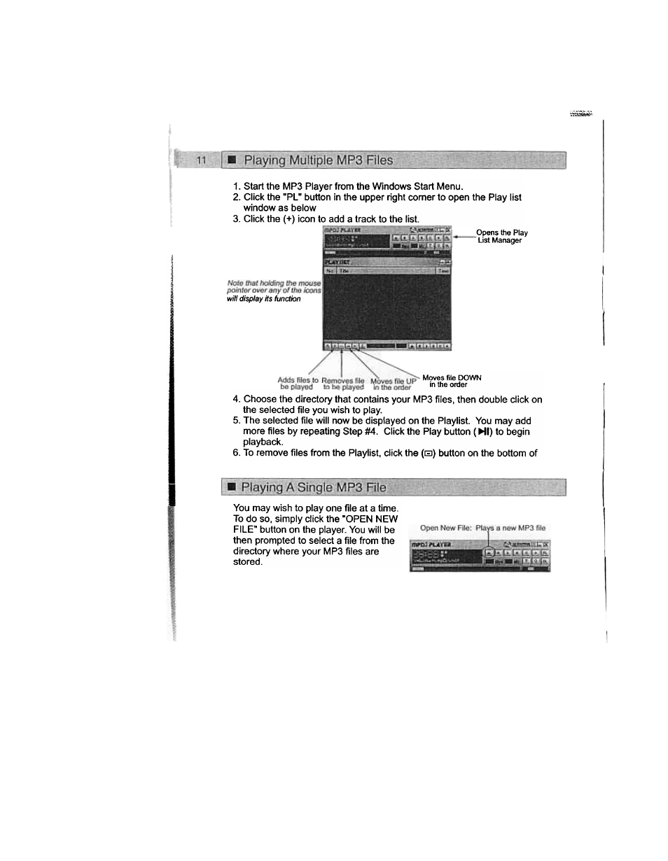 Playing' multiple mp 3 files | Audiovox MP-1000 User Manual | Page 13 / 42