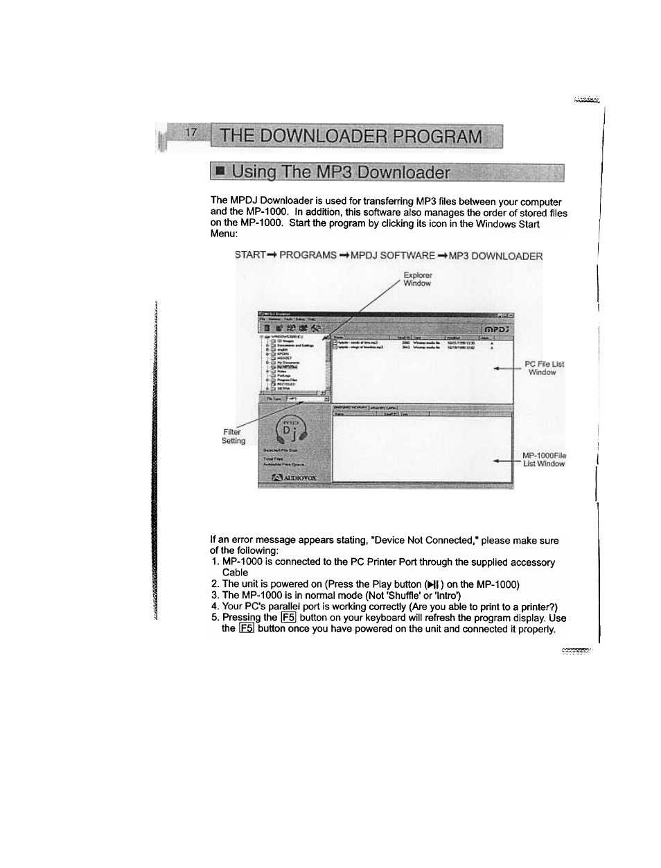 Audiovox MP-1000 User Manual | Page 19 / 42