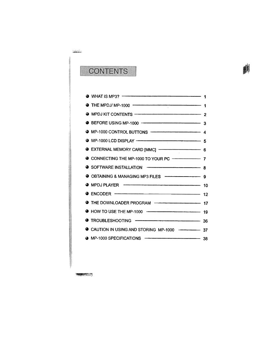Audiovox MP-1000 User Manual | Page 2 / 42