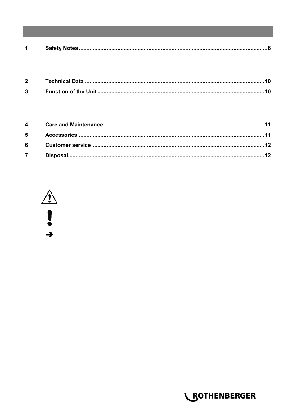 Ba_rospimatic_0514 en, Contents page | ROTHENBERGER ROSPIMATIC User Manual | Page 11 / 108