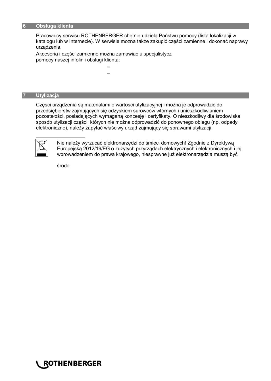 ROTHENBERGER ROSPIMATIC User Manual | Page 76 / 108
