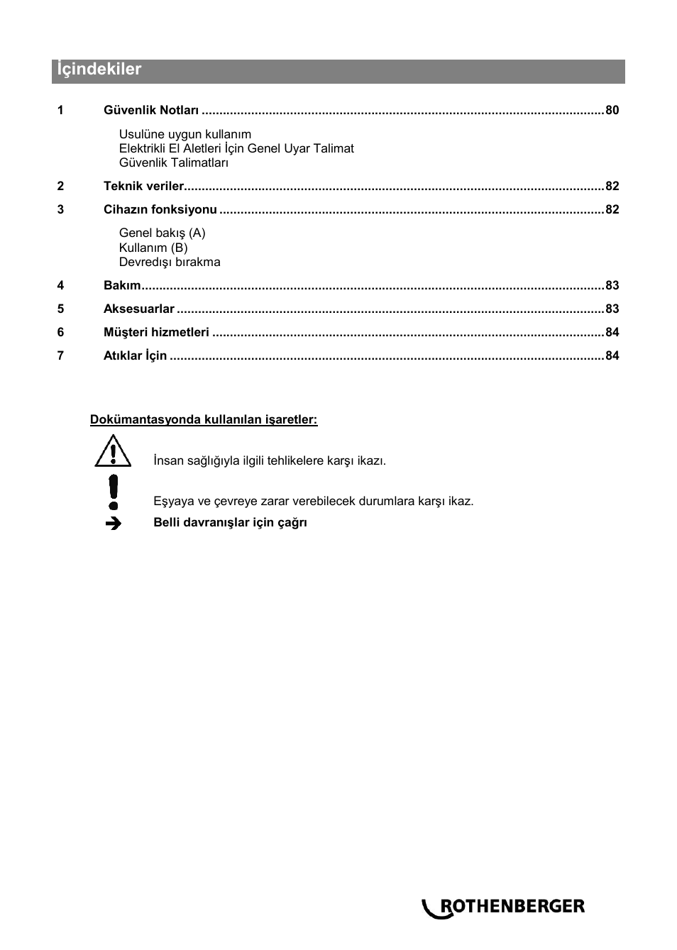 Ba_rospimatic_0514 tr, Içindekiler sayfa | ROTHENBERGER ROSPIMATIC User Manual | Page 83 / 108