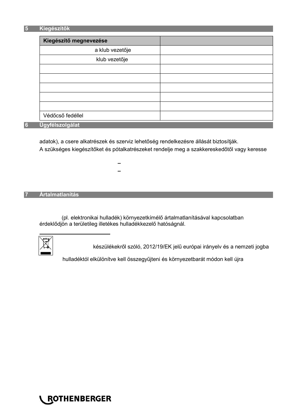ROTHENBERGER ROSPIMATIC User Manual | Page 94 / 108