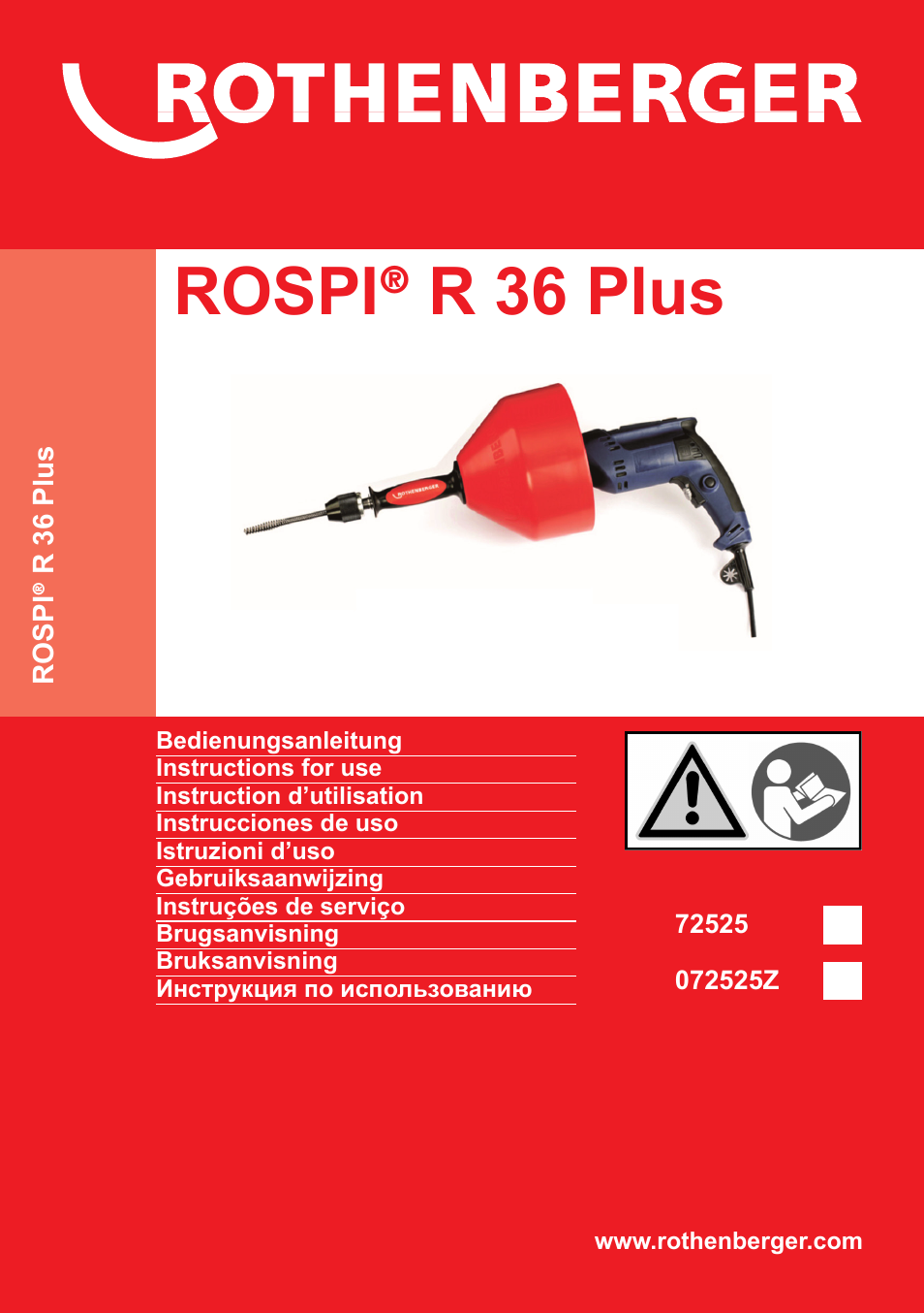 ROTHENBERGER ROSPI R 36 Plus User Manual | 64 pages