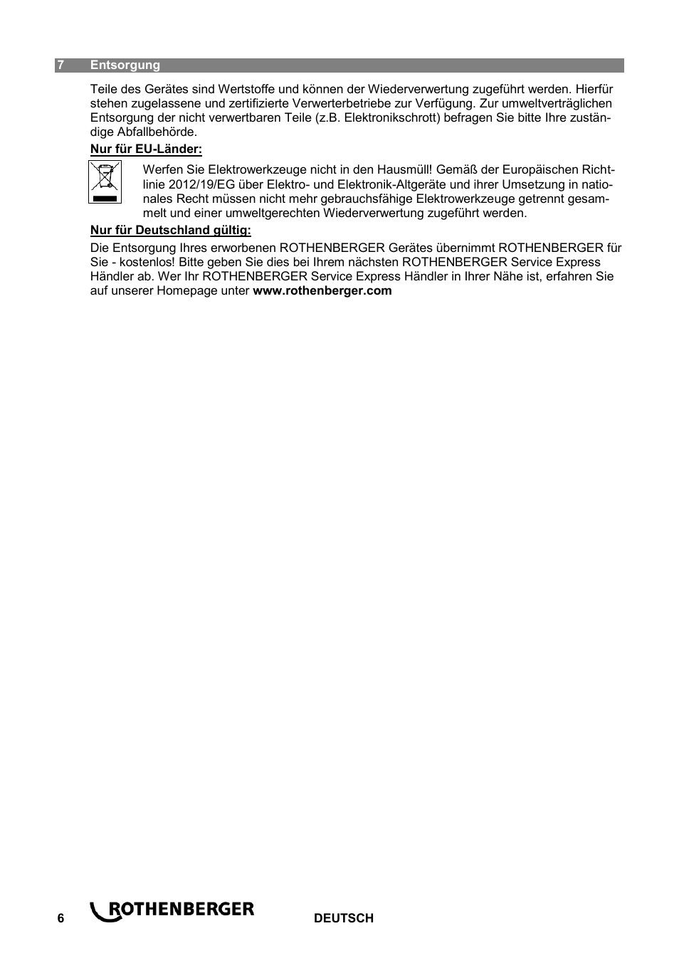 ROTHENBERGER ROSPI R 36 Plus User Manual | Page 10 / 64