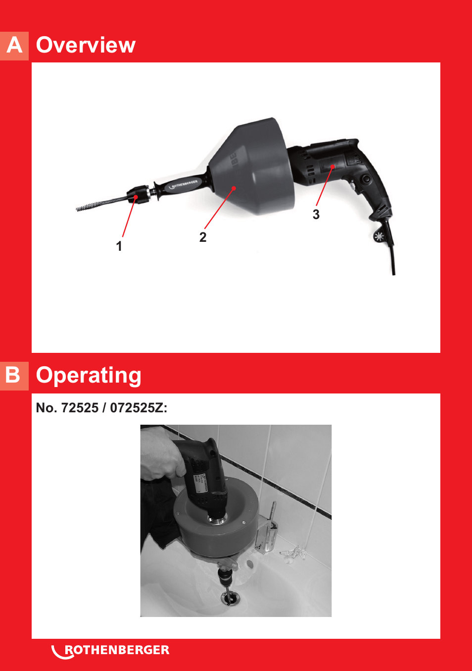 Overview b operating a | ROTHENBERGER ROSPI R 36 Plus User Manual | Page 2 / 64