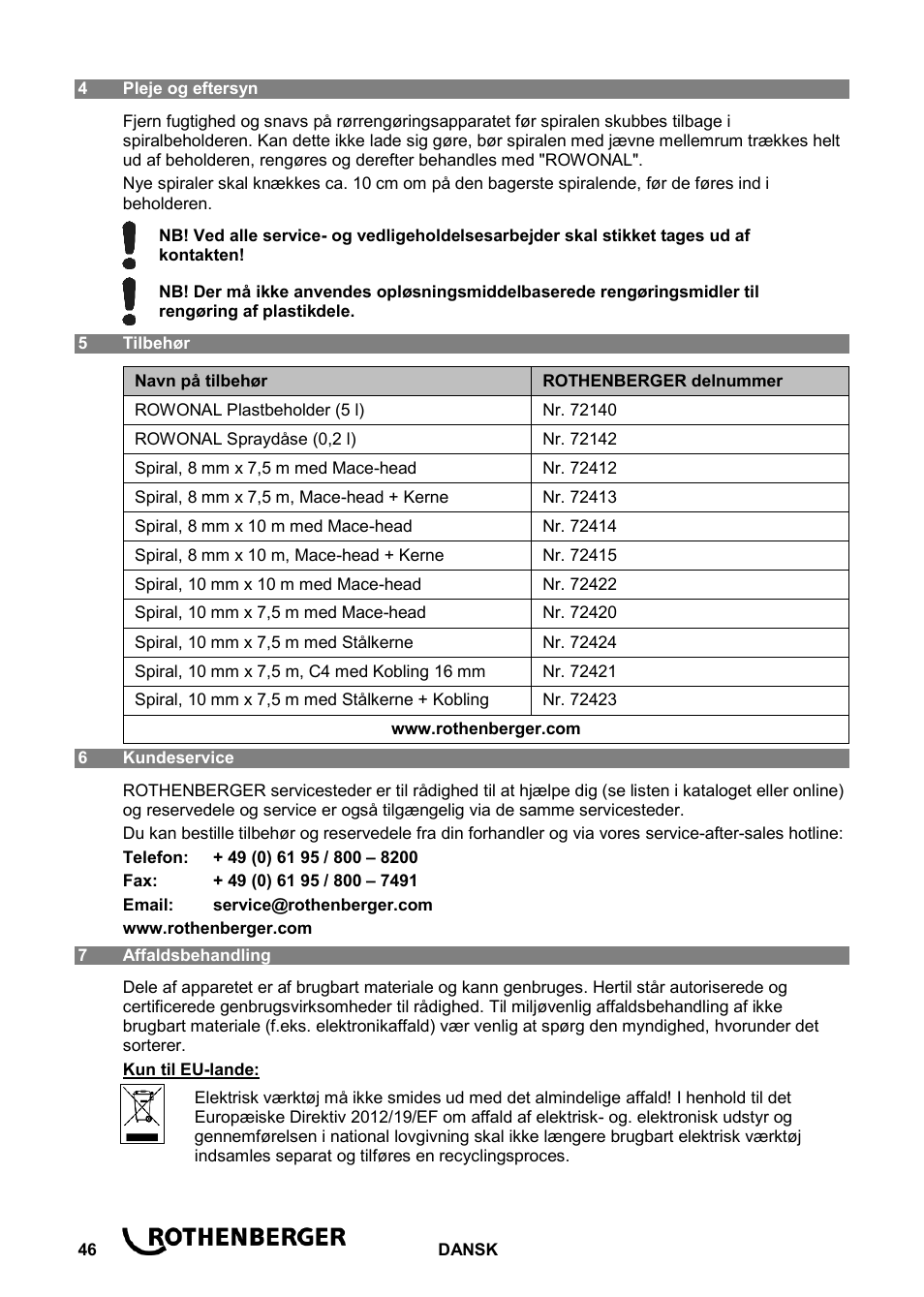ROTHENBERGER ROSPI R 36 Plus User Manual | Page 50 / 64