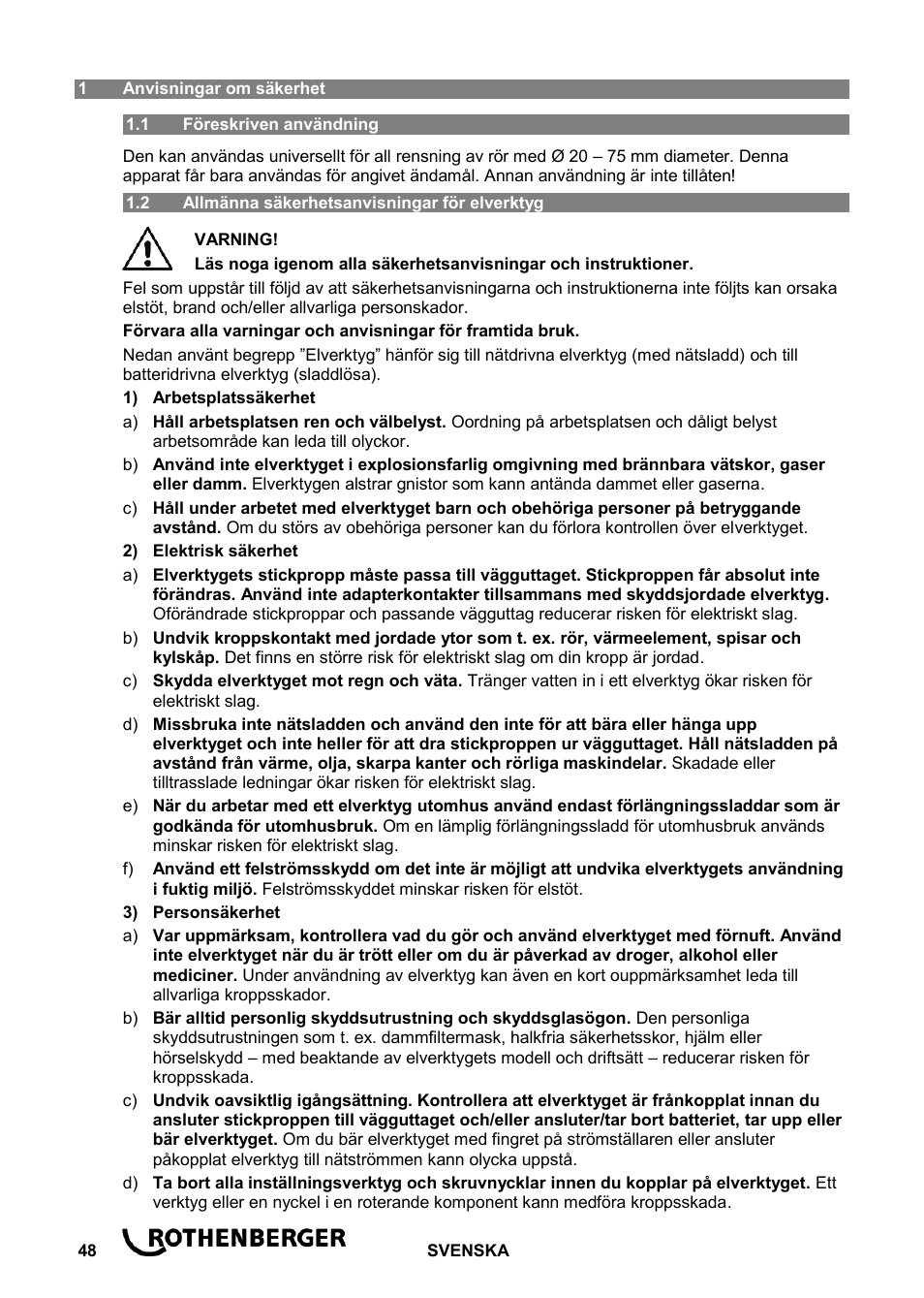 ROTHENBERGER ROSPI R 36 Plus User Manual | Page 52 / 64