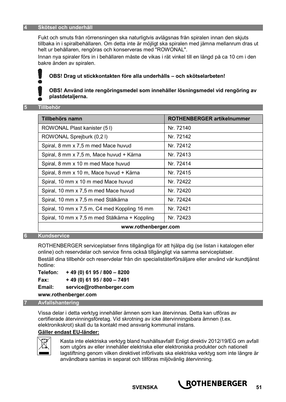 ROTHENBERGER ROSPI R 36 Plus User Manual | Page 55 / 64