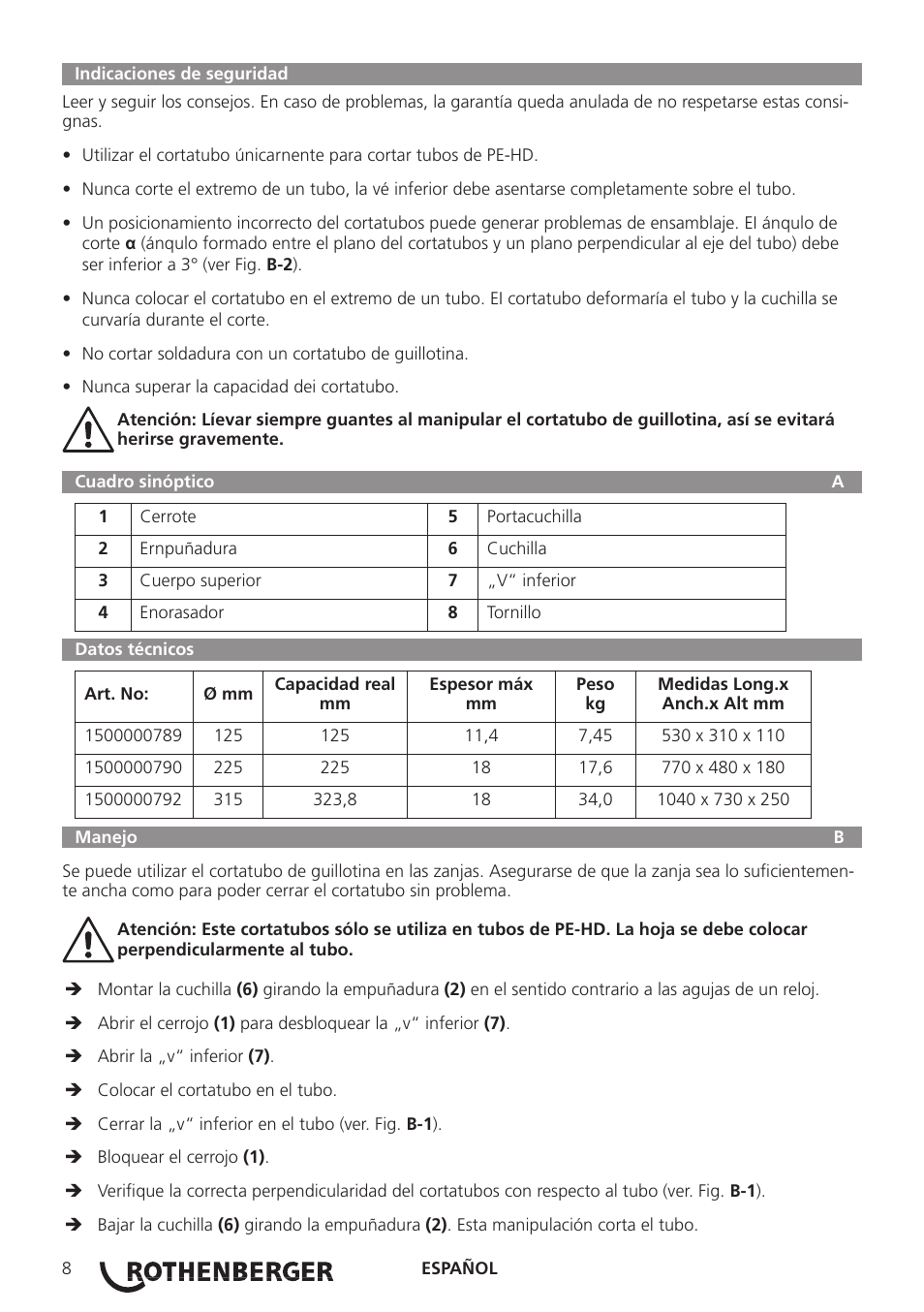 ROTHENBERGER ROCUT XL User Manual | Page 10 / 32