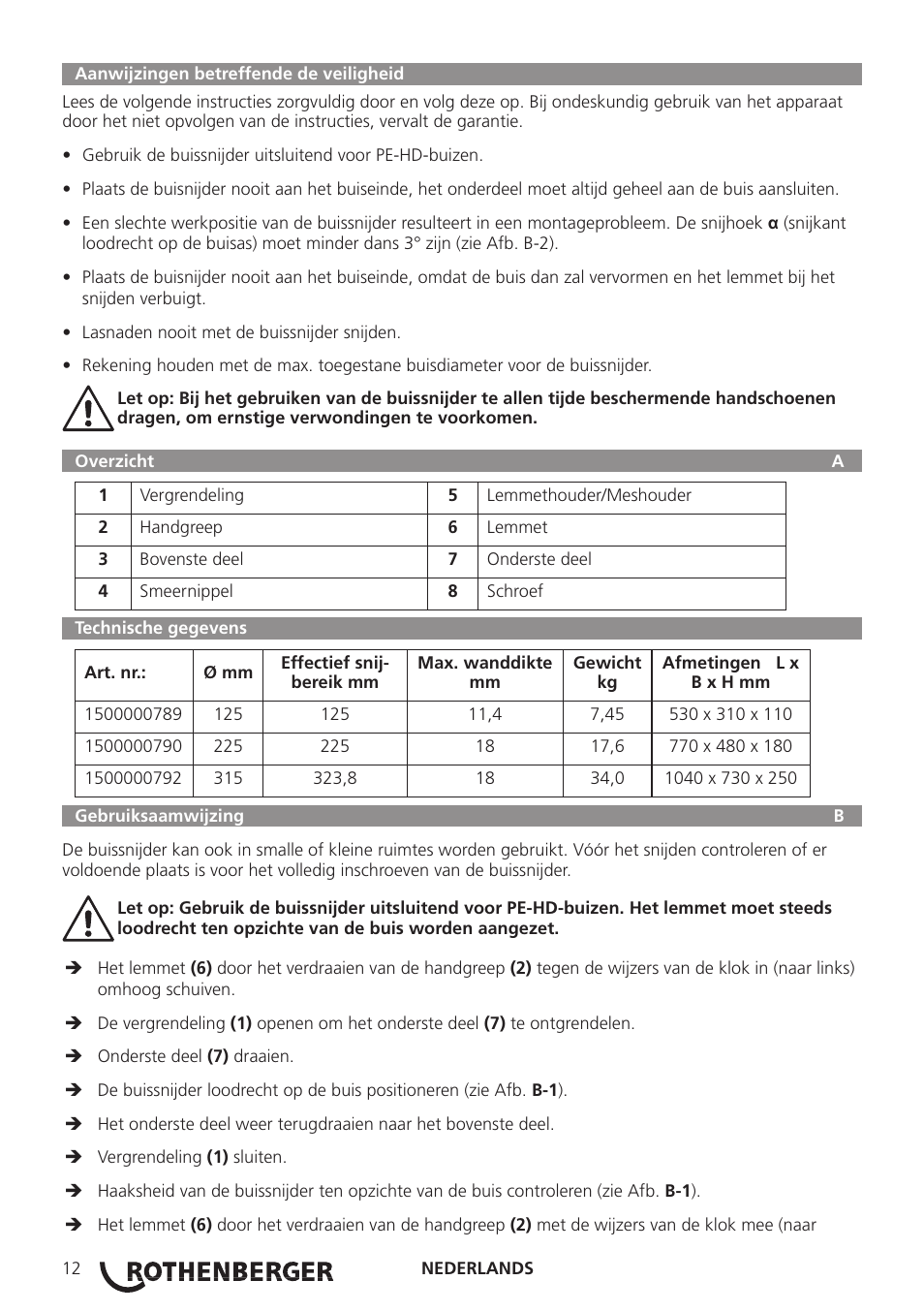 ROTHENBERGER ROCUT XL User Manual | Page 14 / 32