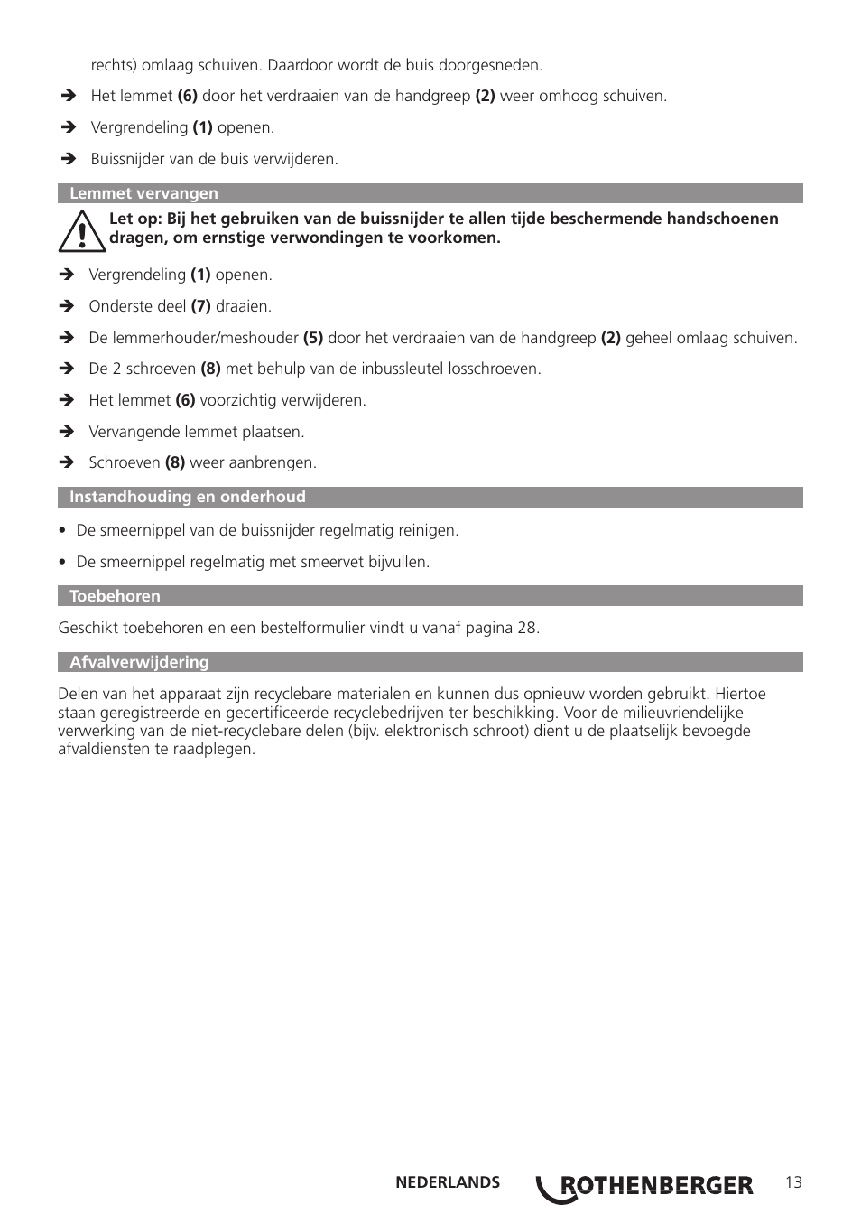 ROTHENBERGER ROCUT XL User Manual | Page 15 / 32