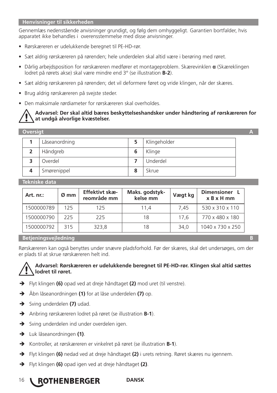 ROTHENBERGER ROCUT XL User Manual | Page 18 / 32