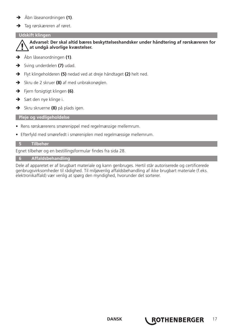 ROTHENBERGER ROCUT XL User Manual | Page 19 / 32