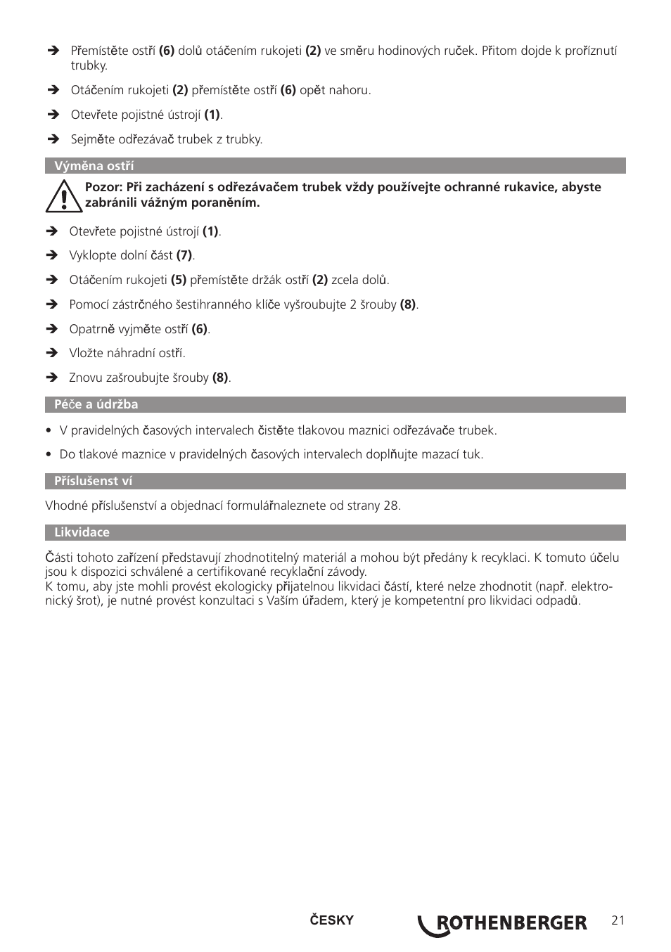 ROTHENBERGER ROCUT XL User Manual | Page 23 / 32